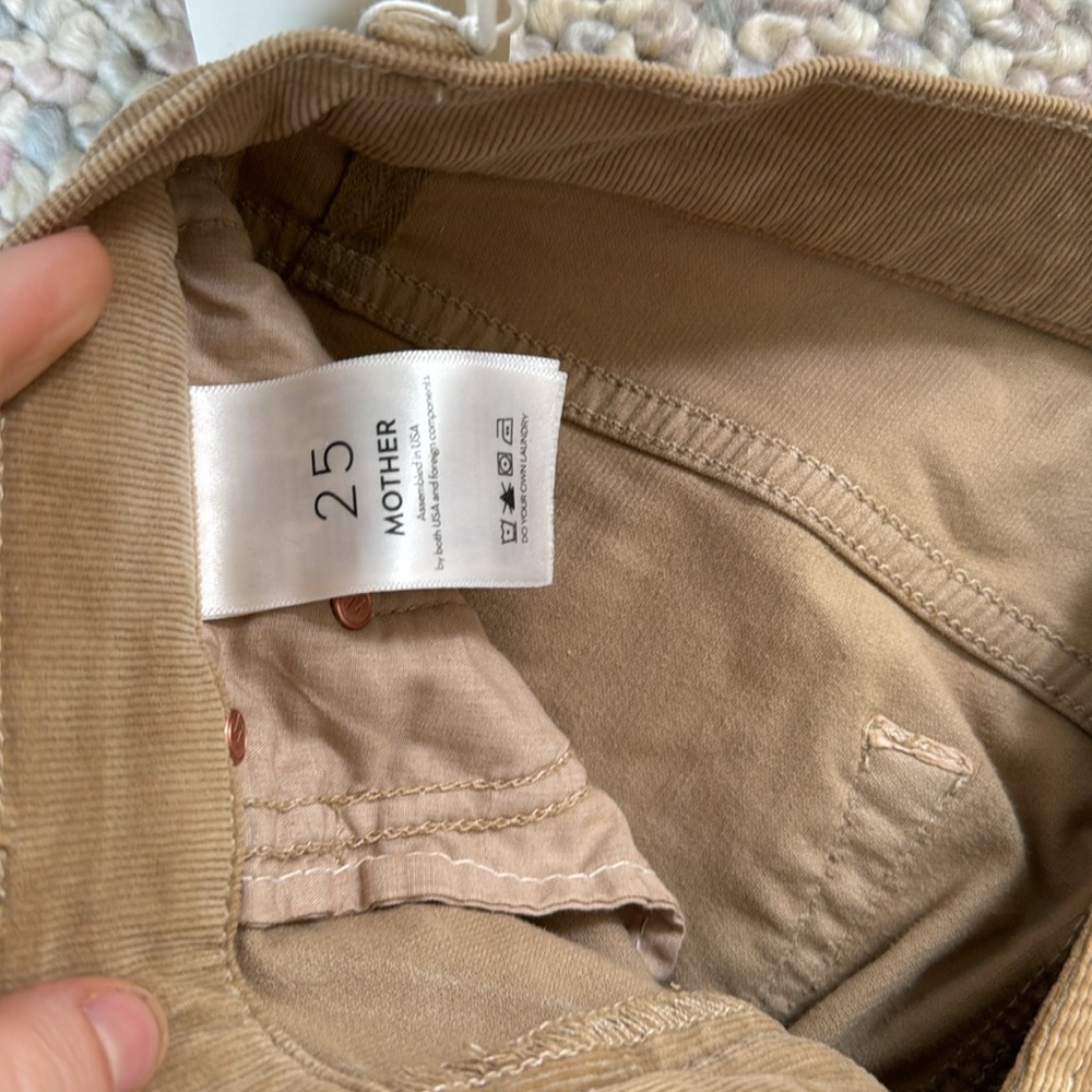 NWT Mother Insider corduroy size 25 - Picture 3 of 5